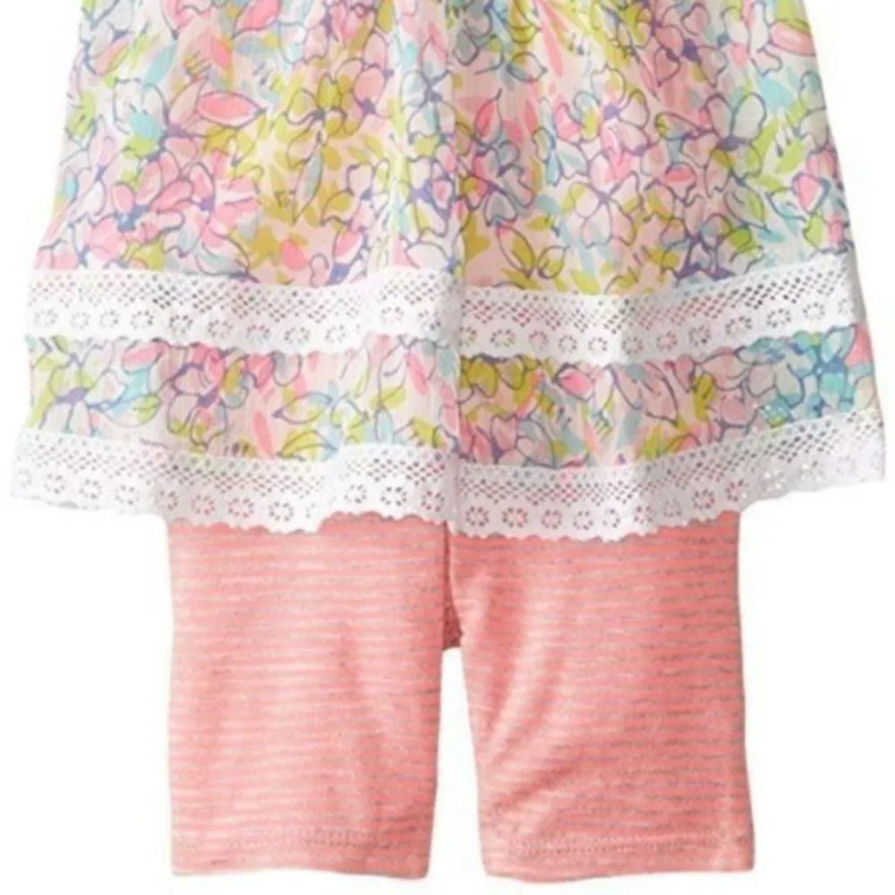 Bonnie Baby Dress Legging Set Outfit Clothes Lot Size 12 Mo Spring Summer‎